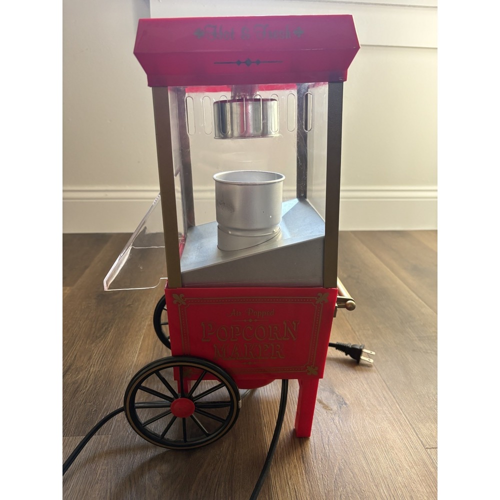 Nostalgia Electrics Old Fashioned Red Kettle Popcorn Maker
